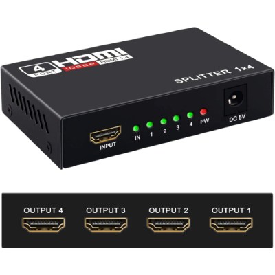 SPLITTER HDMI 1X4 4K -ULTRA HD RS-SHD1X4-1